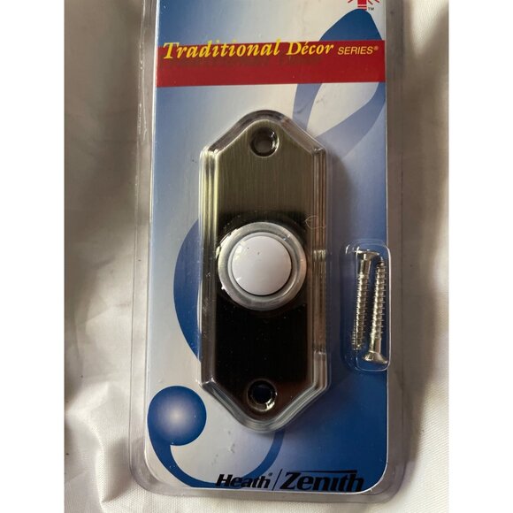 Heath/Zenith Wired Lighted Pewter Finish Doorbell Push Button 923-C - Picture 9 of 15
